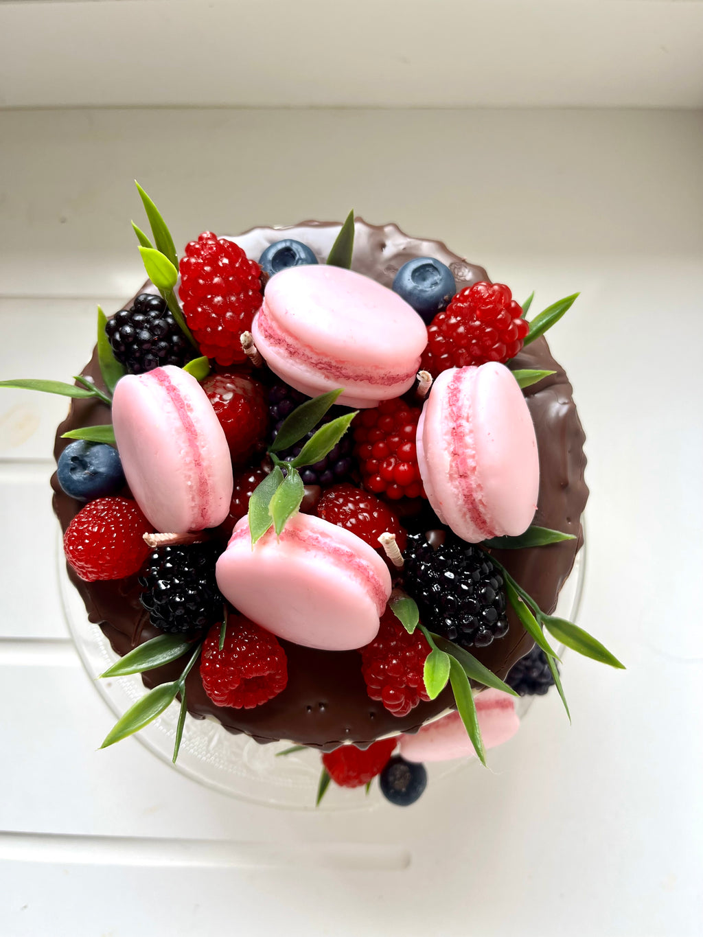 Vela  bolo “Pink Macarons”