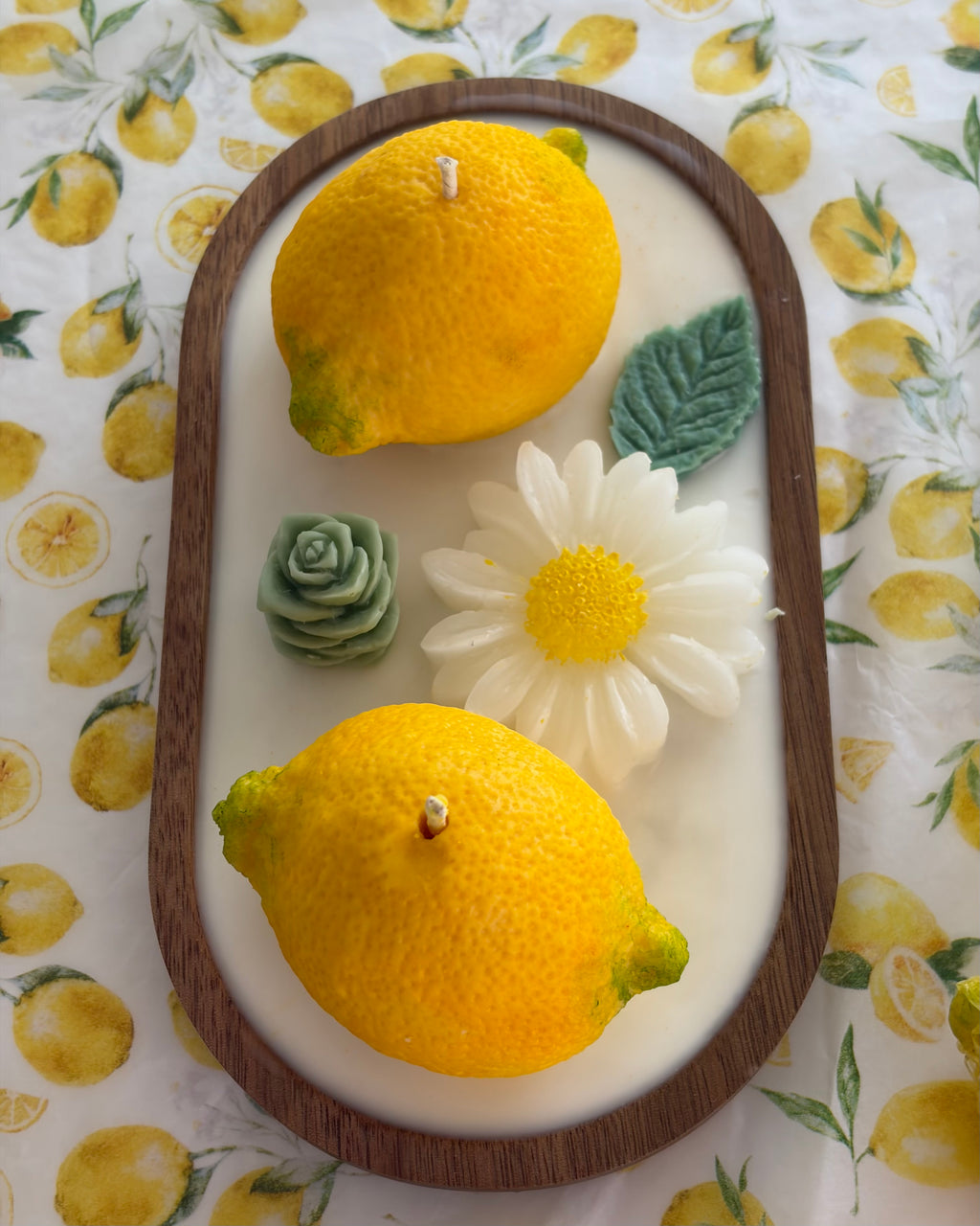 Arranjo Velas “Sparkling Lemon”